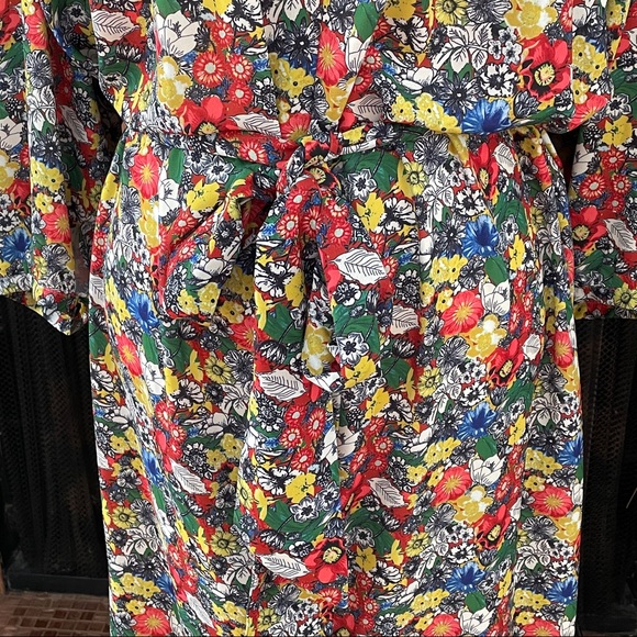 Rebecca Minkoff Tina Tie Waist Floral Midi Dress - Picture 5 of 14